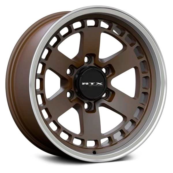 RTX Custom OZARK Wheel - 18x9, 0 Offset, 6x139.7 Bolt Pattern, 106.1mm Hub - Satin Bronze with Machined Lip Rim