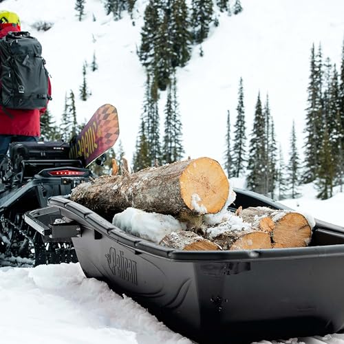 Trek Sport 75 Pelican - Utility Sled Comes with Set of Runners, Tow Hitch and Travel Cover - Carry Up to 500 lb - Black