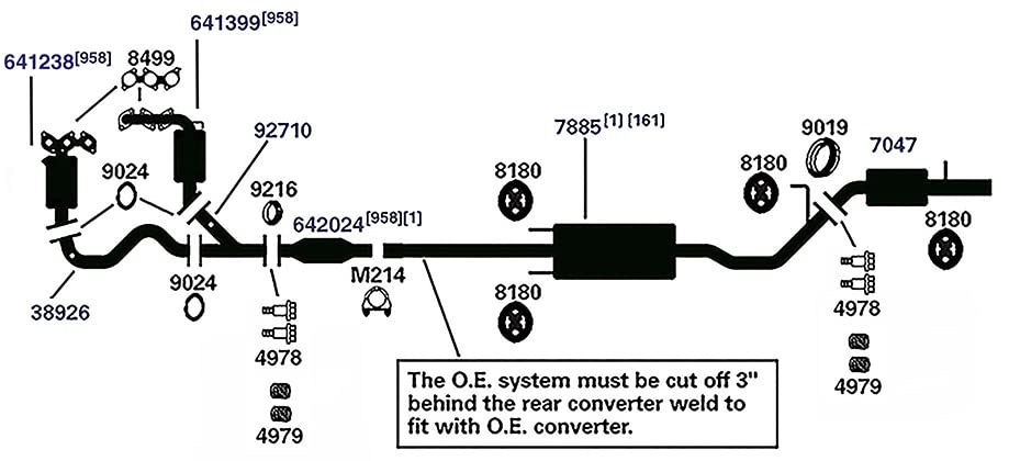 Exhaust Muffler AP Exhaust Products 7047