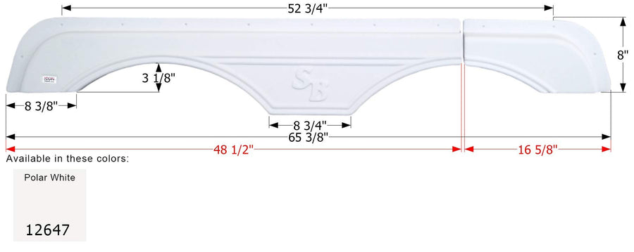 Fender Skirt ICON, Tandem, Sunnybrook, FS2647, Polar White