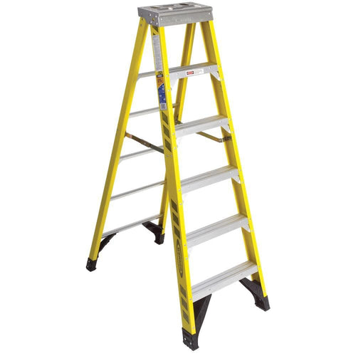 7306 Werner 375-Pound Duty Rating Type IAA Fiberglass Stepladder, 6-Foot