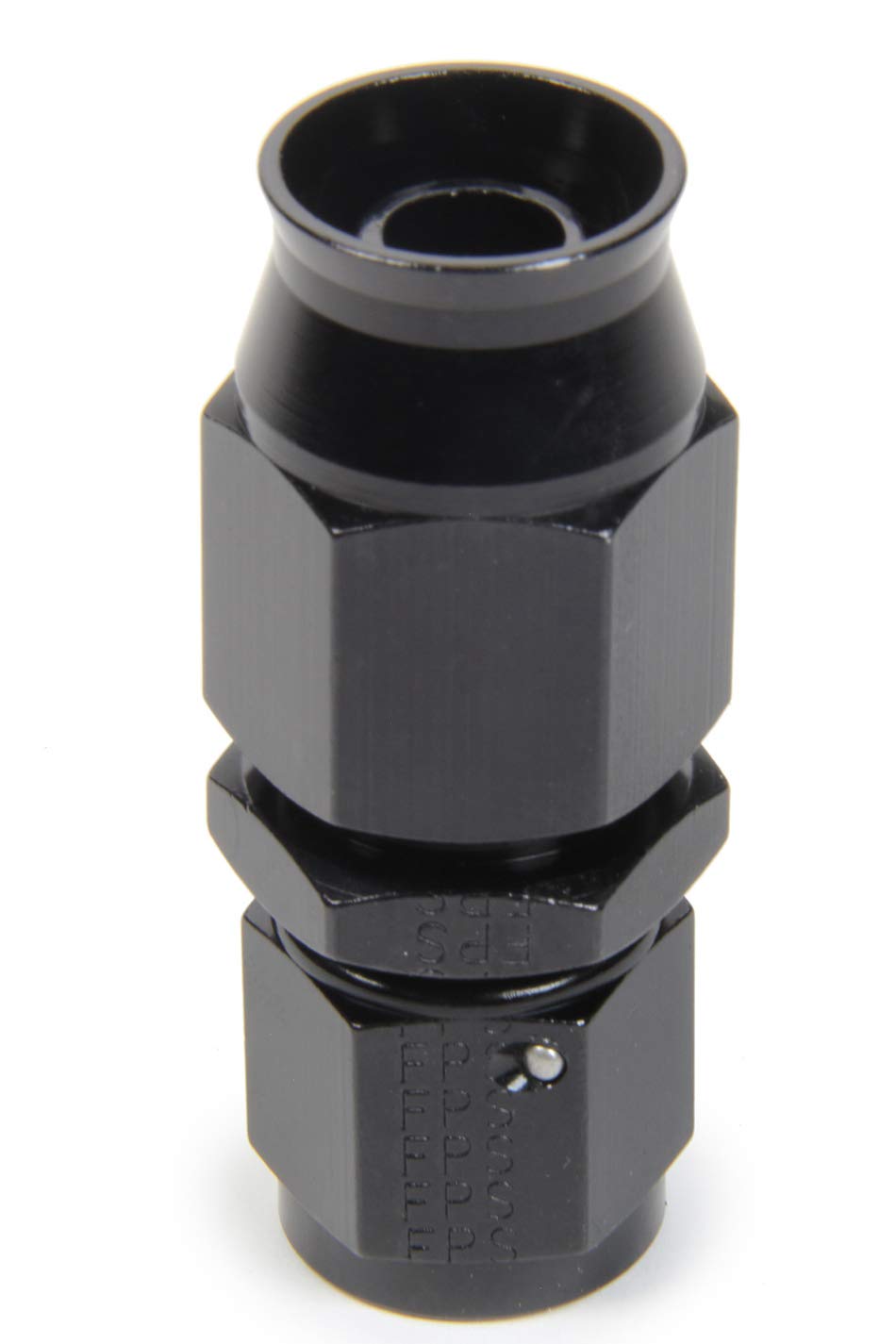 FRAGOLA Hose End, Fitting, Race-Rite, PTFE Hose, Straight, 12 an Hose Barb to 12 an Female, Swivel, Aluminum, Black, Each