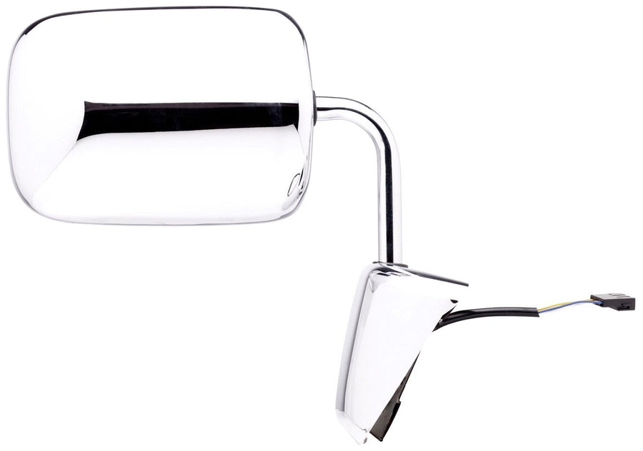 Fit System Passenger Side Mirror 60127C for Dodge Pick Up/Ram Charger, (6x9 Option), Chrome, Foldaway, Power
