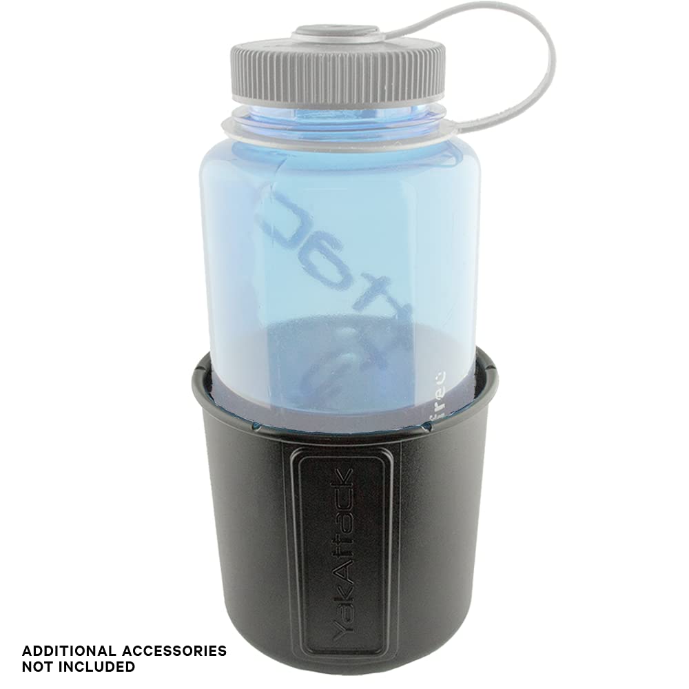 MultiMount YakAttack Black Cup Holder | Track Mount Drink Holder for Kayaks & Boats | Compatible with GearTrac & MightyMount | Secure & Versatile | Made in The USA