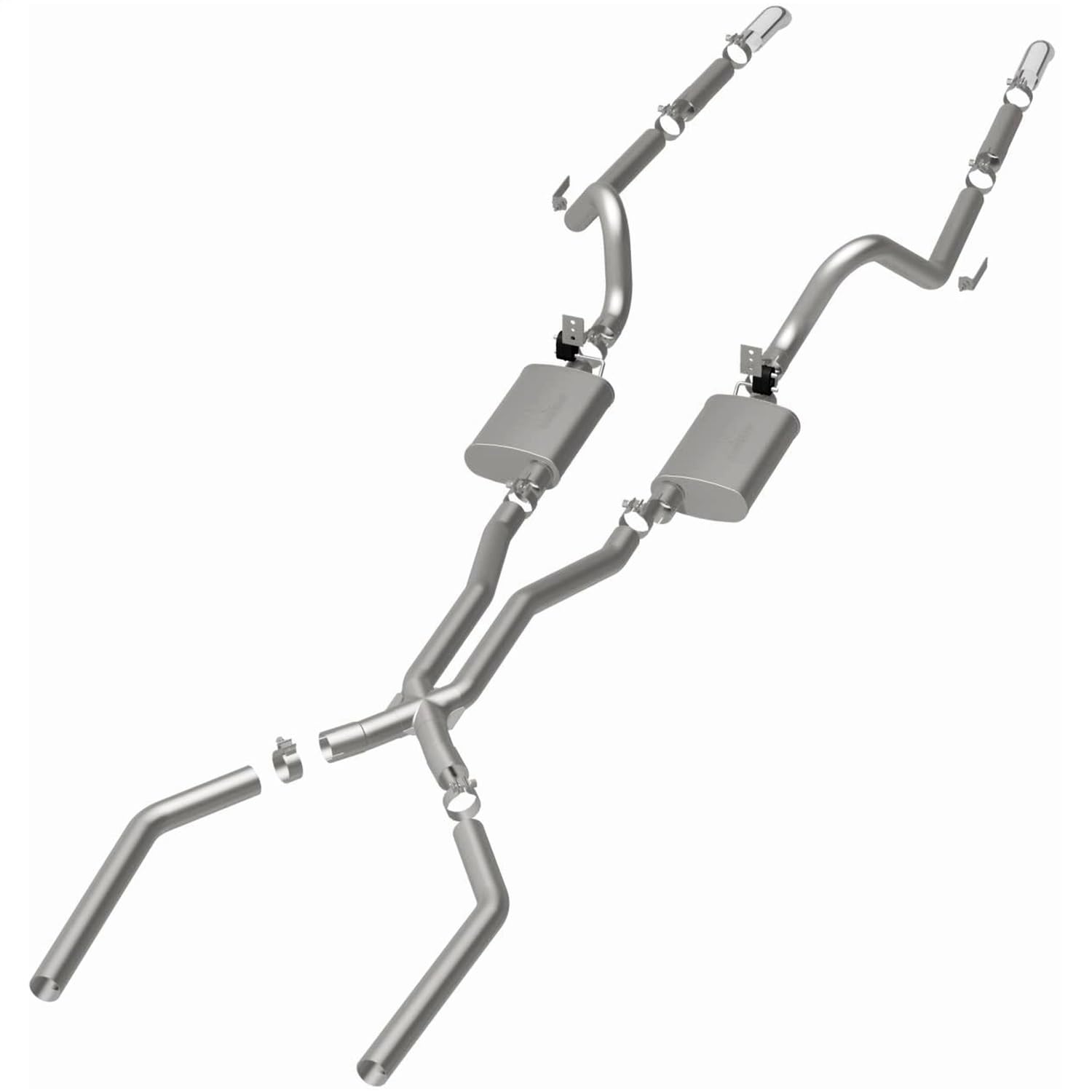 2.5" Dual Cat-Back Exhaust System Magnaflow Stainless Steel