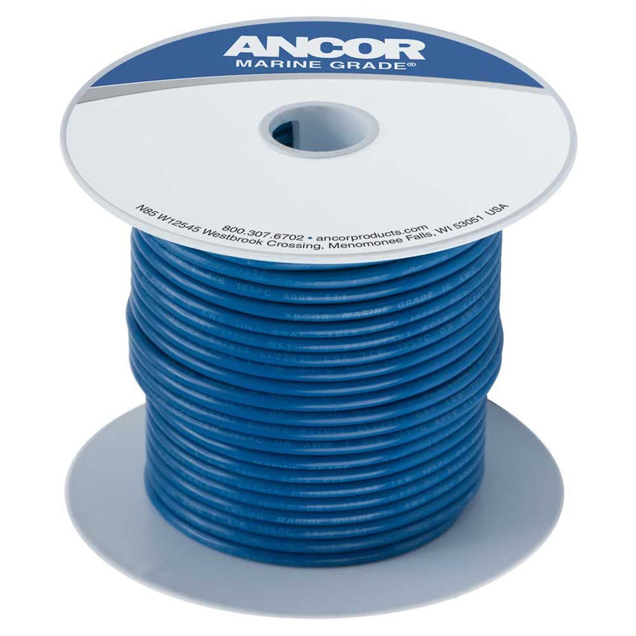 Marine Grade Ancor 100110 Electrical Primary Tinned Copper Boat Wiring (18-Gauge, Dark Blue, 100-Feet)