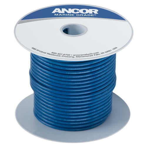 Marine Grade Ancor 100110 Electrical Primary Tinned Copper Boat Wiring (18-Gauge, Dark Blue, 100-Feet)