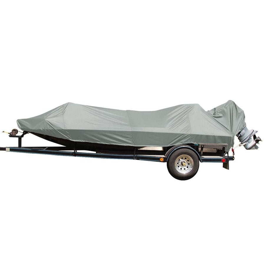 Styled-to-Fit Carver 77817F-10 Boat Cover for Jon Style Bass Boats - 17'6", Slate Gray