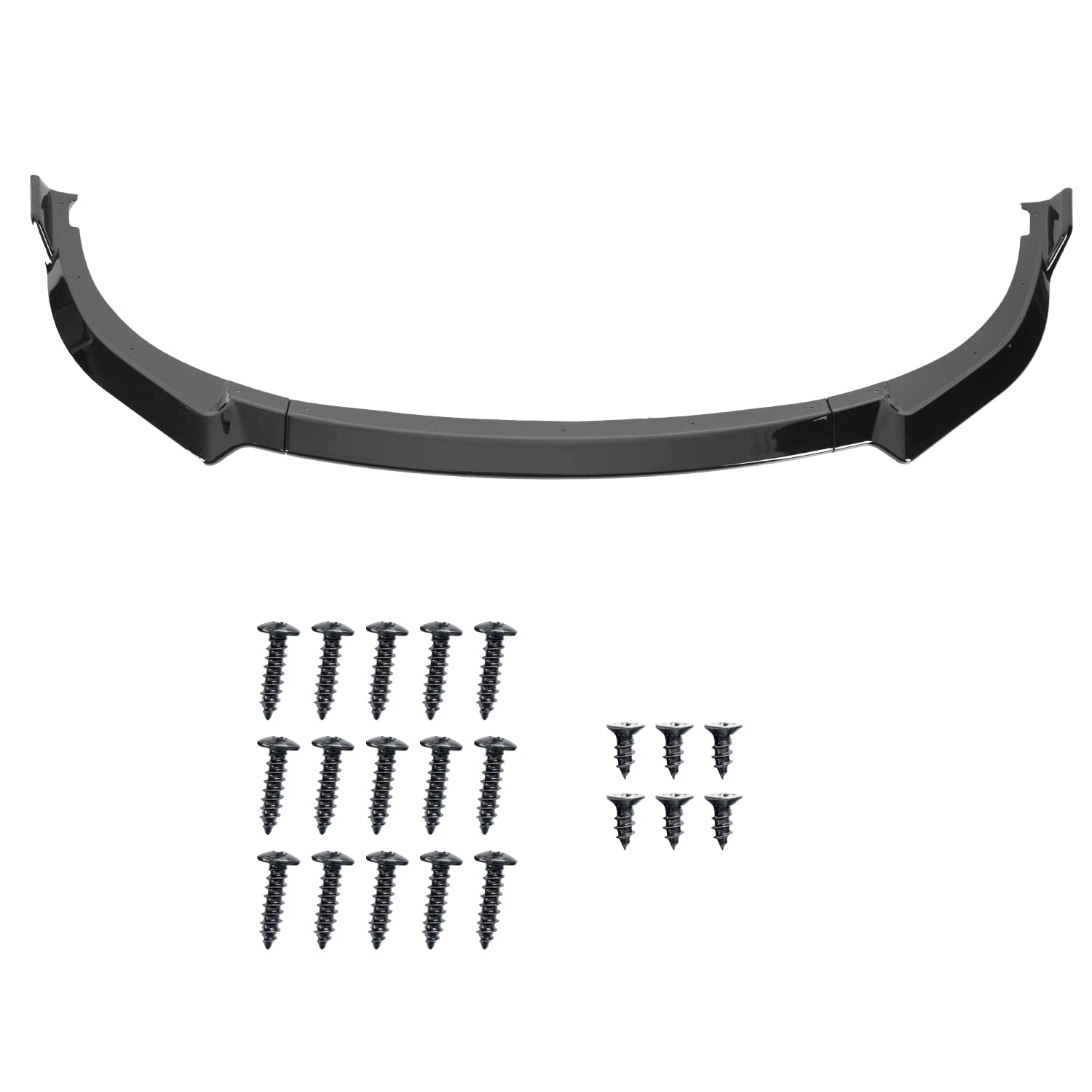 Glossy Black Spec-D Tuning Front Bumper Lip Splitter Spoiler 3PC Compatible with 2018-2021 Kia Stinger