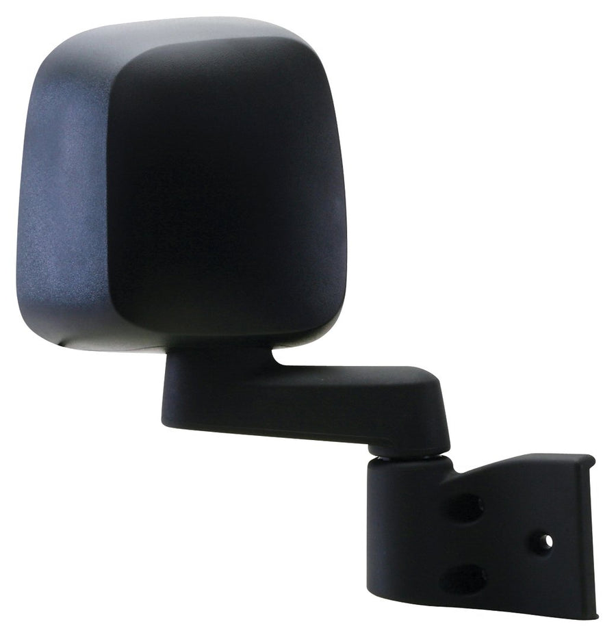 Fit System Side Passenger Mirror for Jeep Wrangler Full Door, Black, Foldaway, Manual
