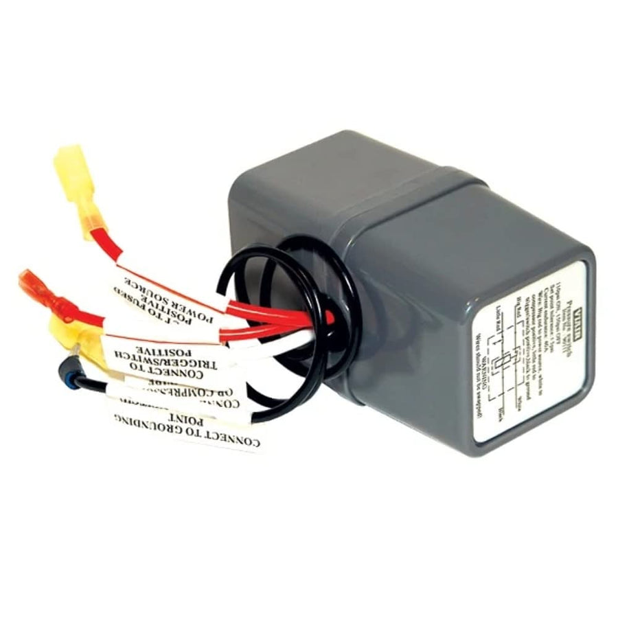 12V Only Pressure Switch with Relay, 1/8" NPT M Port, (165 PSI On, 200 PSI Off), P/N 90118