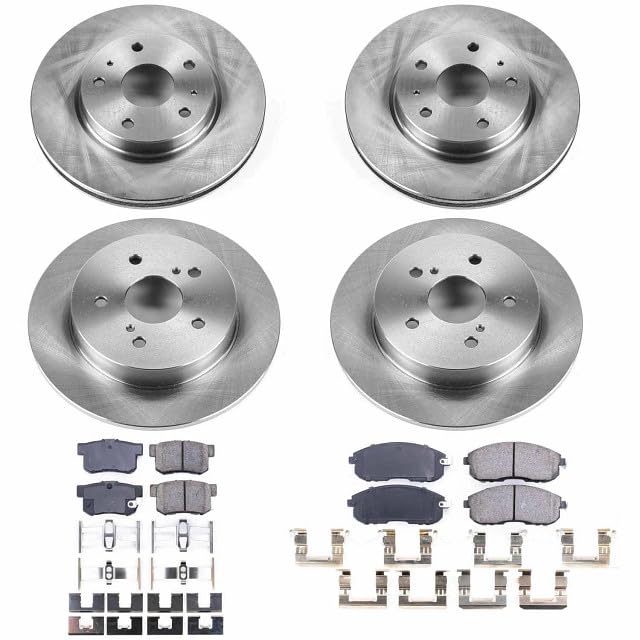 Power Stop Autospecialty KOE5888 Front and Rear Replacement Brake Kit-OE Brake Rotors & Ceramic Brake Pads For Suzuki SX4 2007-2013 [Model Specific]
