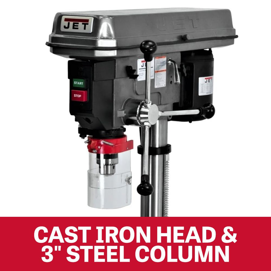 15-Inch JET Benchtop Drill Press, 16 Speed, 3/4 HP, 115/230V 1Ph (Model J-2530)