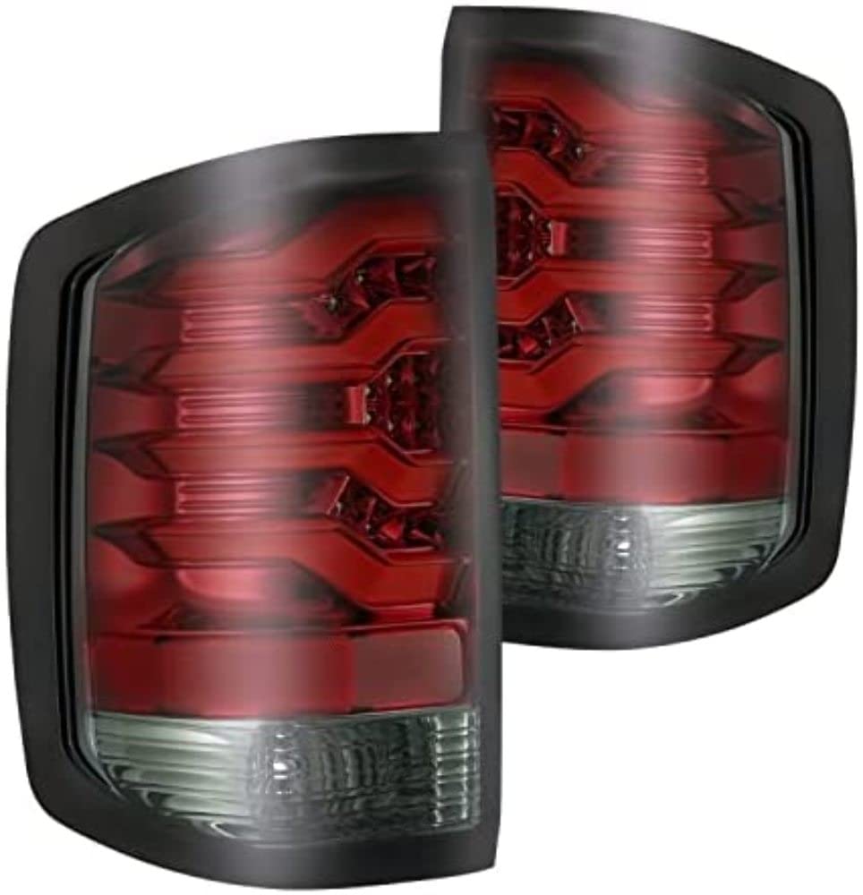 14-18 Chevrolet Silverado 1500 AlphaRex PRO-Series LED Tail Lights Red Smoke