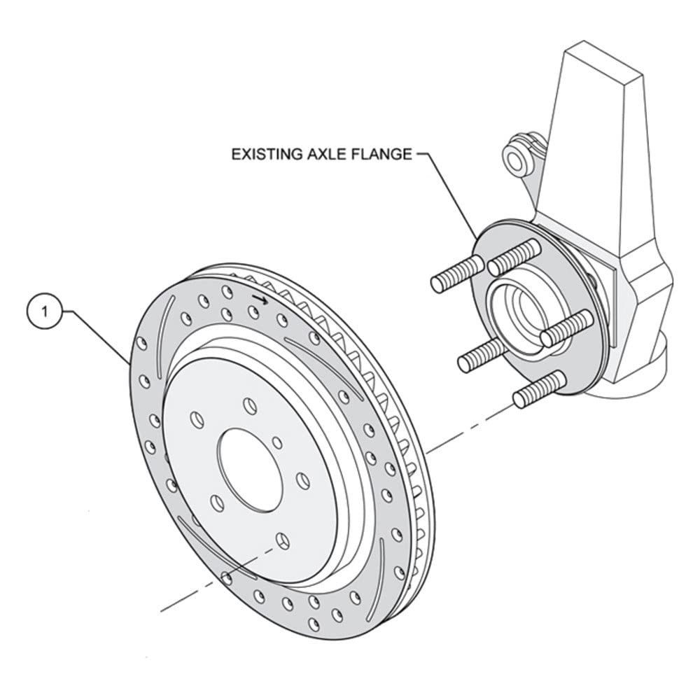 Rear Wilwood Rotor Kit C2 / C3 Corvette 1pc Rotor