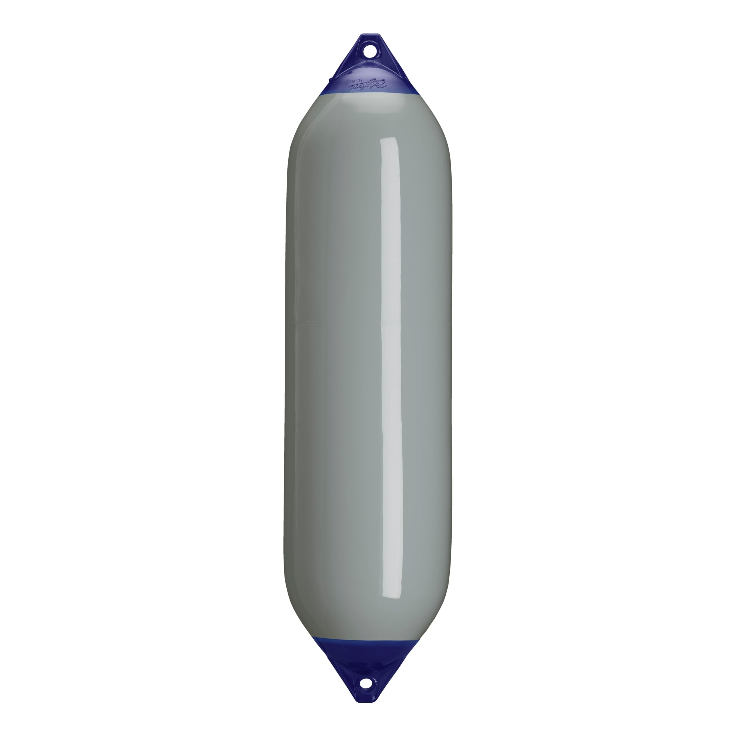 F-8 Standard Polyform Boat Fender Blue Ropehold - Grey