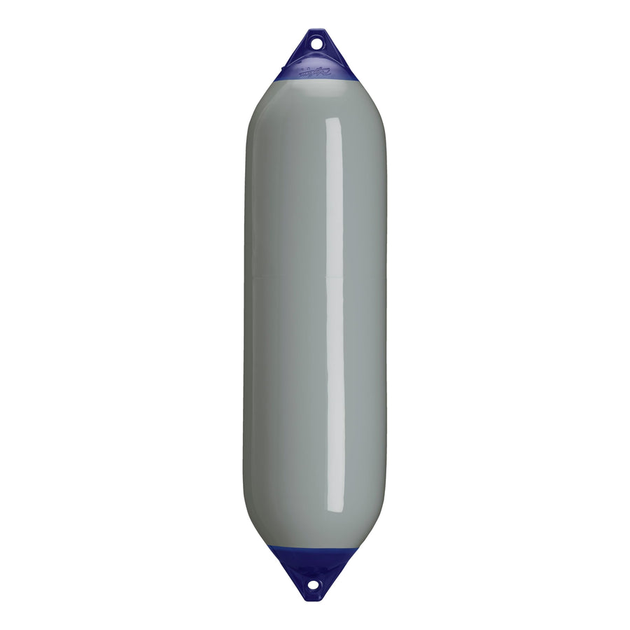 F-8 Standard Polyform Boat Fender Blue Ropehold - Grey