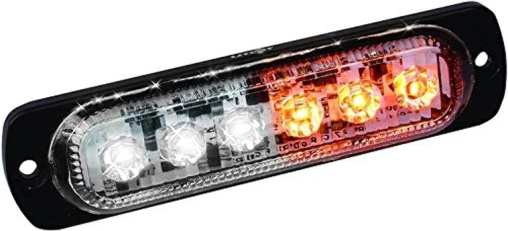 Amber Custer STR41AW, White LED Ultra Slim Strobe 4-watt CREE, 320 lumens, 3.75" Long, 19 Flash Patterns
