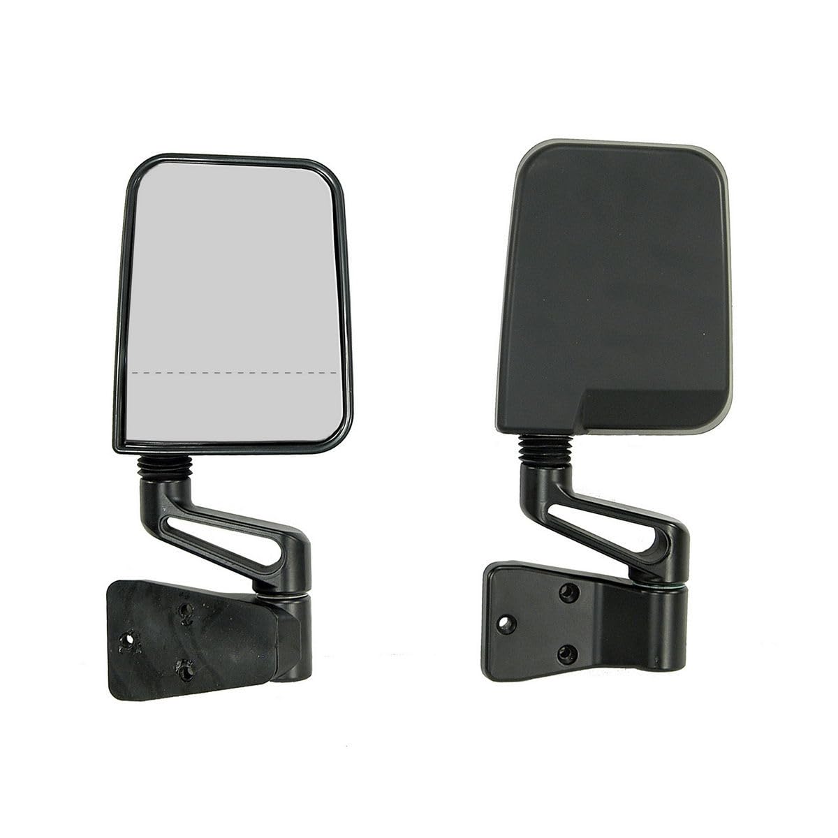 Door Mirror Kit, Rugged Ridge Dual Focus, Black | 11017.01 | Fits 1987-2002 Jeep Wrangler YJ/TJ