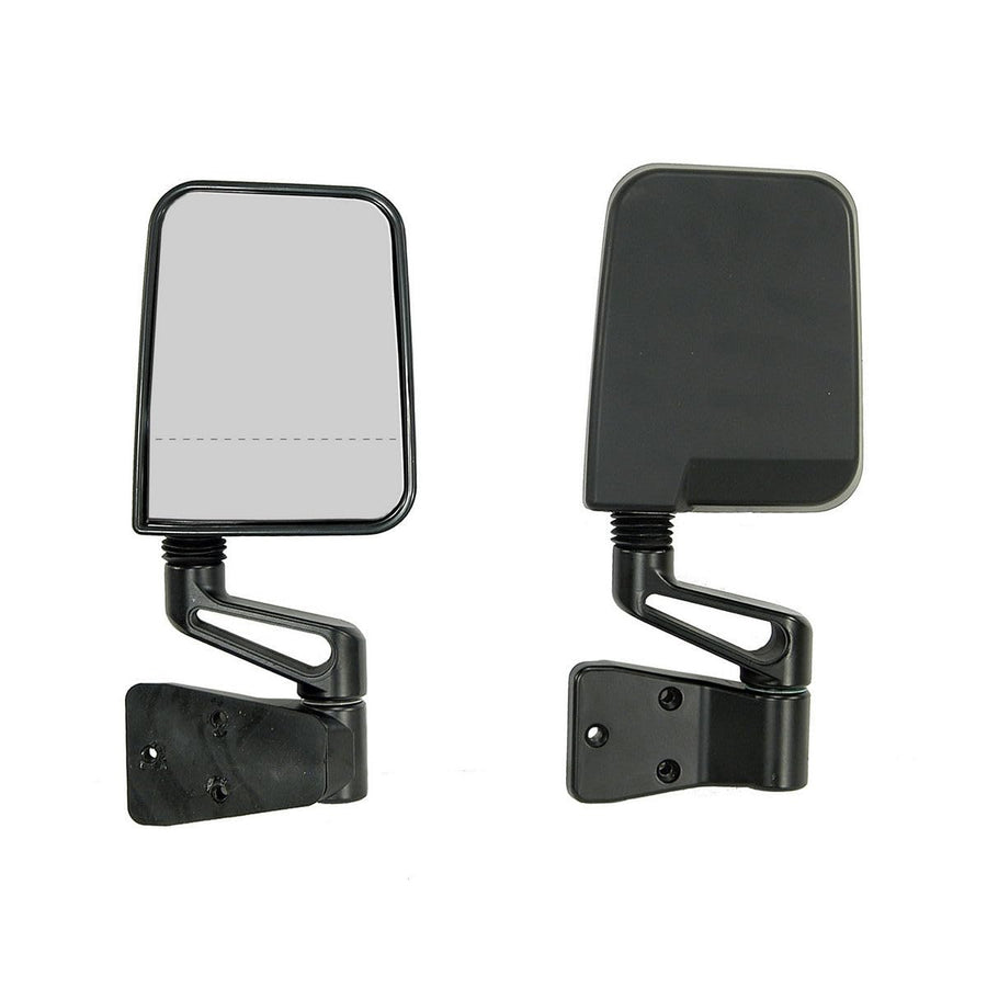 Door Mirror Kit, Rugged Ridge Dual Focus, Black | 11017.01 | Fits 1987-2002 Jeep Wrangler YJ/TJ