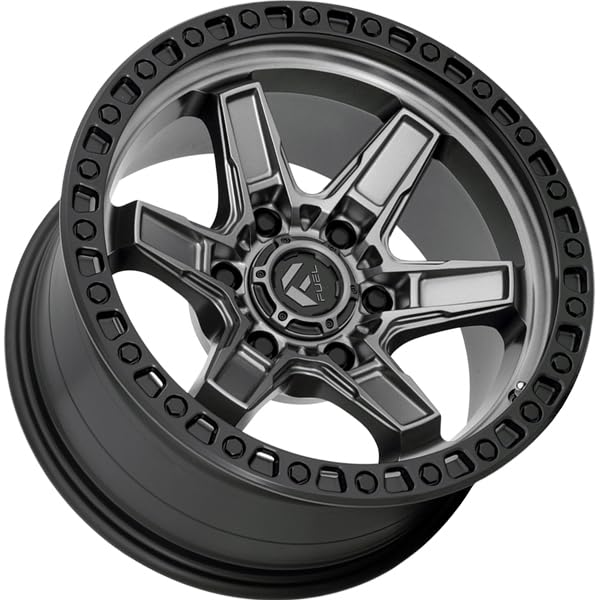 D698 KICKER FUEL OFF-ROAD 17X9, 6X5.5, 5.04, 1mm MATTE GUN METAL BLACK BEAD RING - D69817908450
