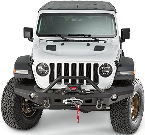 Elite Series WARN 101337 Full-Width Front Bumper with Grille Guard Tube, Fits: Jeep Wrangler JL (2018-2020) and Jeep Gladiator (2020)