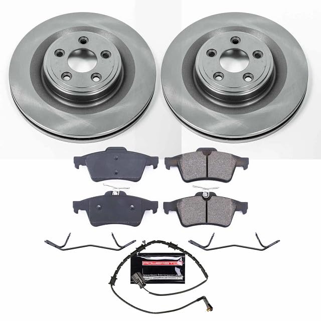 Power Stop KOE6279 Replacement Rear Stock Brake Kit For Jaguar XF 2010-2015, Jaguar XJ 2010-2015, Jaguar XK 2010-2015 [Model Specific]