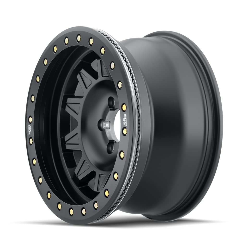 ROADKILL Dirty Life Matte Black W/Simulated Ring Wheel with Alloy Steel (17 x 9. inches /99 x 71 mm, -38 mm Offset)