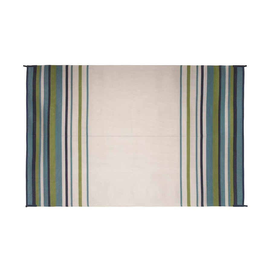 Faulkner 68679 Furniture Mat Striped 8x20 Aqua/navy/lime/wht