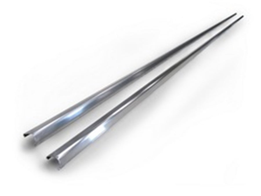PowerStep AMP Research 75149-01A; Trim Strip Kit; Silver; Incl. 2 Polished Stainless Steel Strips