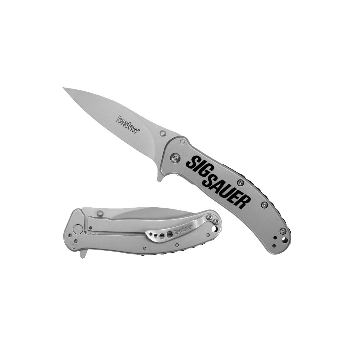 Kershaw Pocketknife Zing SS, 3" 8Cr13MoV Stainless Steel Blade, Assisted Thumb-Stud and Flipper Opening EDC