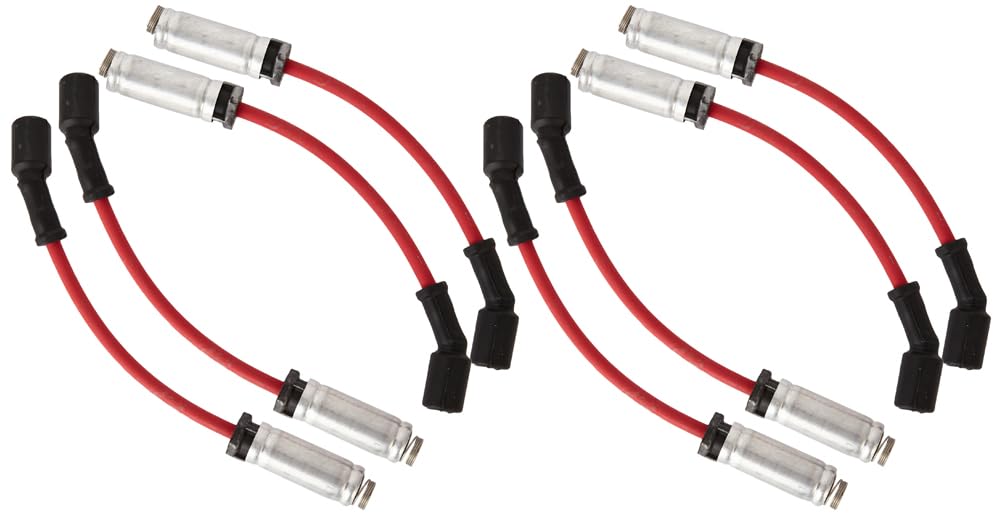 Ultra Spark 50 Plug Wire Set Edelbrock w/Metal Sleeves 50 ohms of Resistance Per Foot High Performance Black