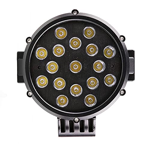 Bumper Guard Modular Black Horse Grille brush Come With pair of 7.0"Dia.LED Lights with Black Trim Rings Compatible with 2005-2015 Armada|2004-2015 Titan Crew Cab & King Cab-17NR26MA-PLB