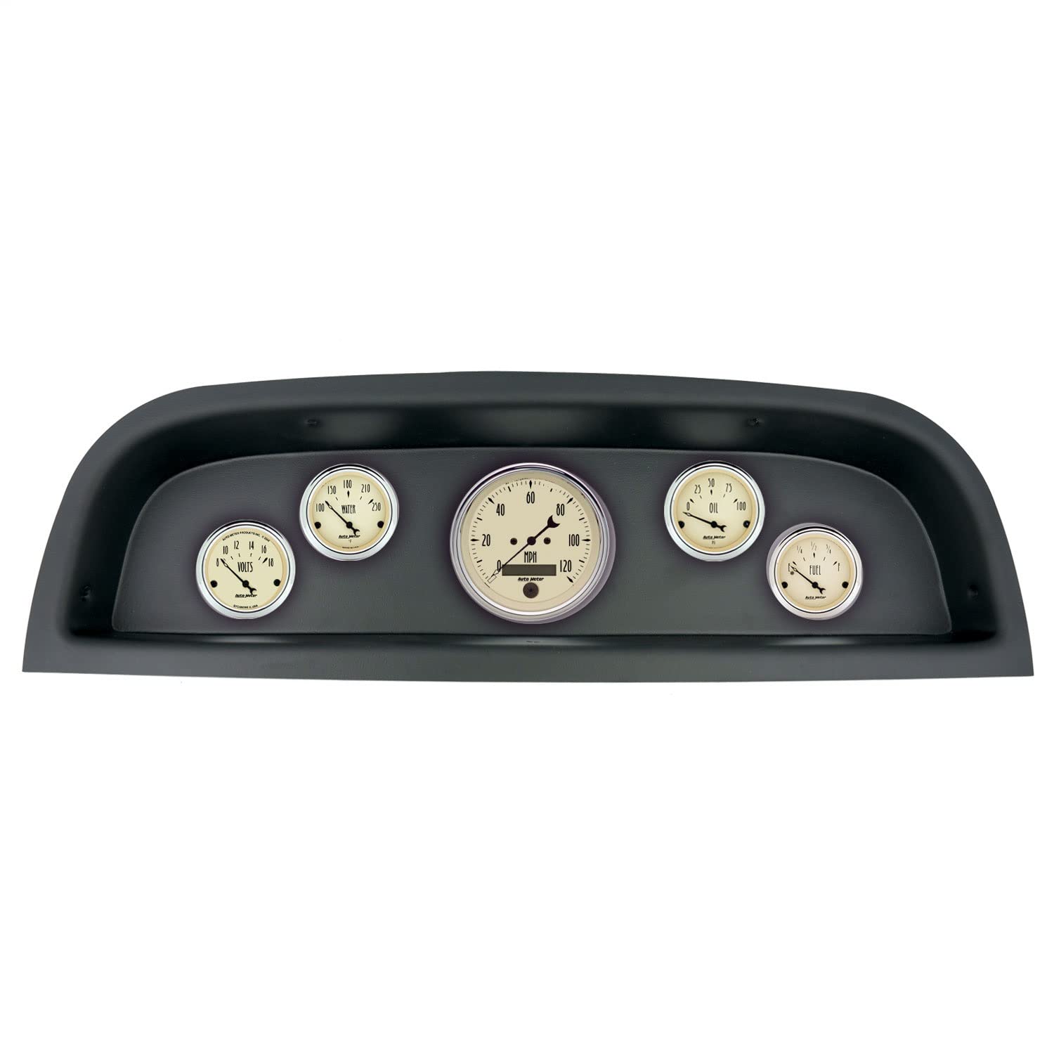 AutoMeter Dash Kit Direct Fit, (3 3/8" X1, 2 1/16" X4), Chevrolet Truck 60-63, Antique Beige (2102-02)