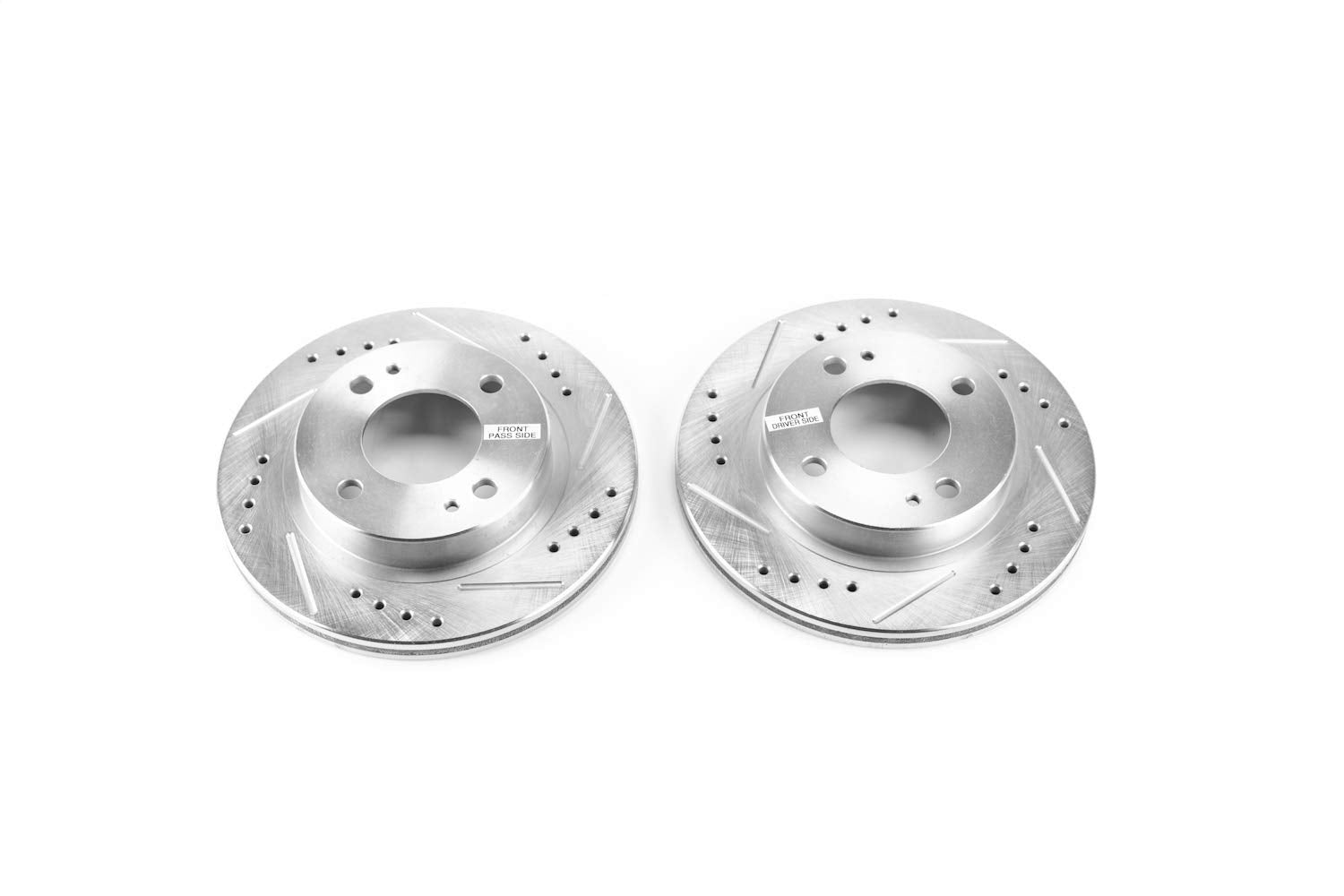 Power Stop Drilled and Slotted JBR1722XPR Front Brake Rotor Pair For Mitsubishi Mirage 2014-2015 [Model Specific]