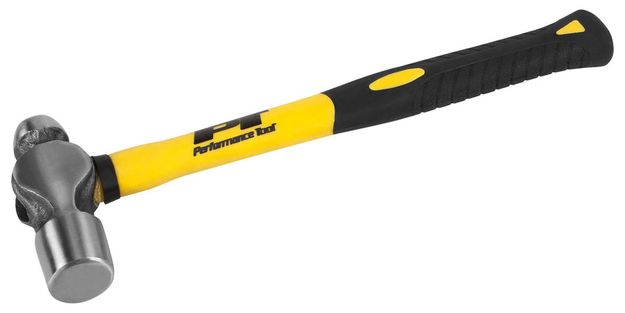 24oz Performance Tool M7034B Ball Pein Hammer With Fiberglass Handle