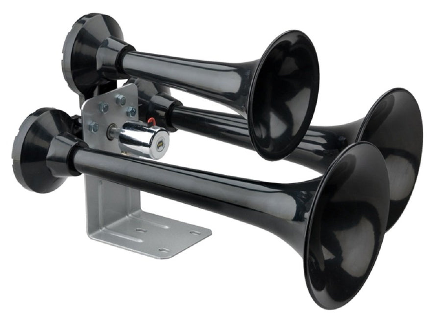 Siberian Express Air Horn Wolo (847) - 12 Volt Electric Solenoid Operated, Black