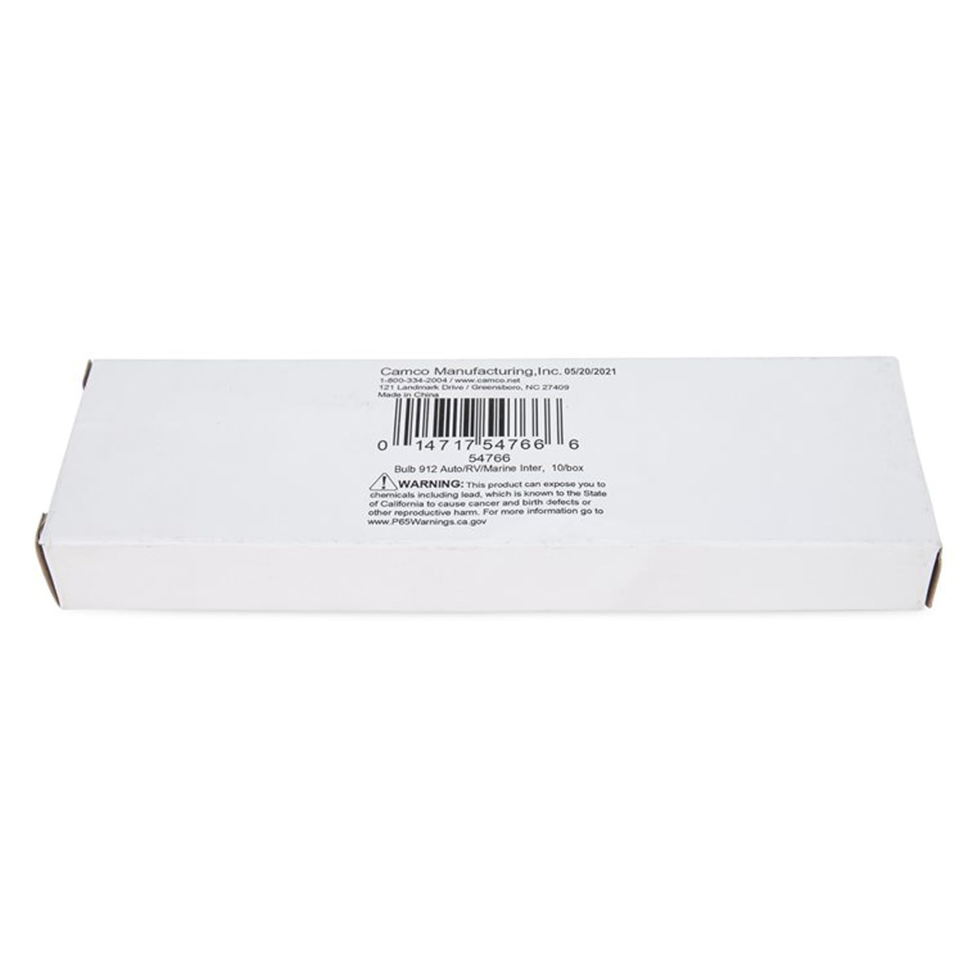 Camco 912 54766 Auto/RV/Marine Replacement Interior Light Bulb - Box of 10