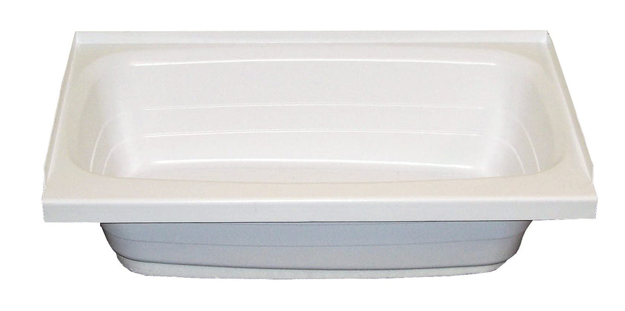 Lippert 24" x 36" White Bathtub Replacement with Right Drain, Scratch-Resistant ABS Acrylic for RVs, Travel Trailers, 5th Wheels, Motorhomes - W2436RHSPK
