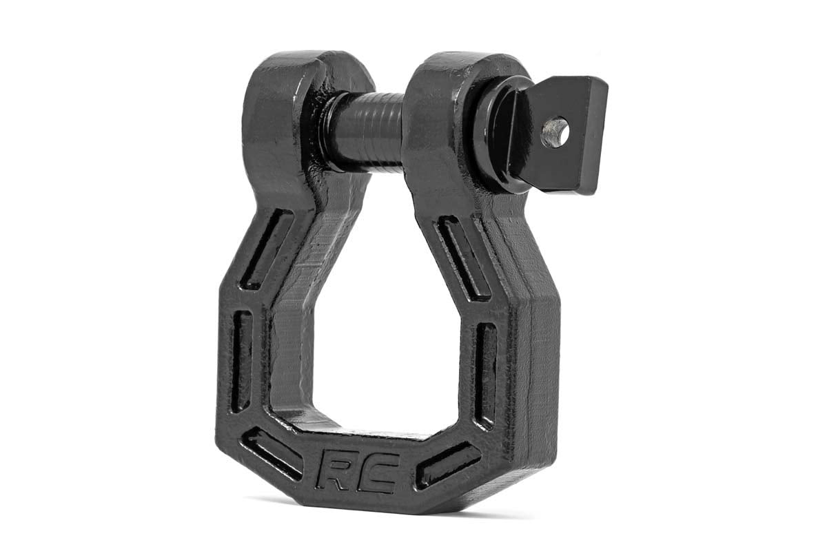 Forged Steel Black Rough Country D-Ring Shackle Set | Pair - RS118