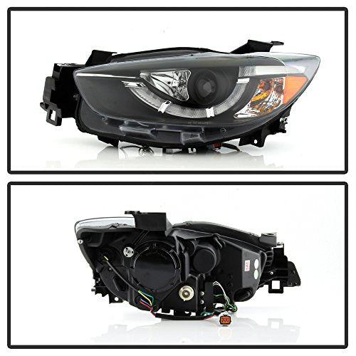 Mazda CX-5 13-16 Spyder 5083319 Projector Headlights - DRL LED - Black