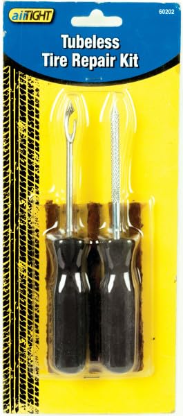 Tire Repair Kit Performance Tool 60202 for Cars and Trucks - Includes Plugger, Reamer, and Plugs - Keep Your Tires in Top Shape