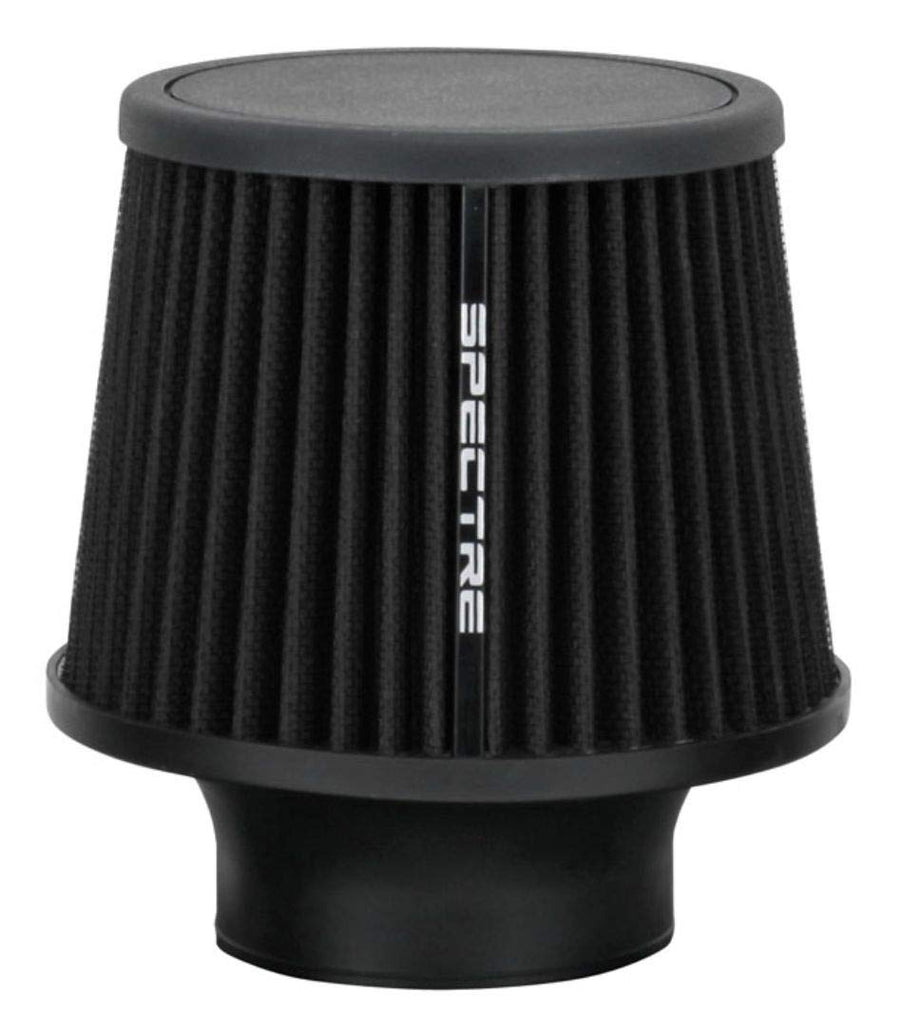 Universal Spectre Clamp-On Air Filter: High Performance, Washable Filter: Round Tapered; 3 in (76 mm) Flange ID; 6.5 in (165 mm) Height; 6 in (152 mm) Base; 4.75 in (121 mm) Top, SPE-9131, Black