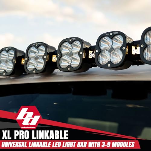 7XL Pro LED Baja Designs Linkable Light Bar Kit with Links, Rock Guards - Universal Fit, 45.34" Width (7 XL Pro LED)