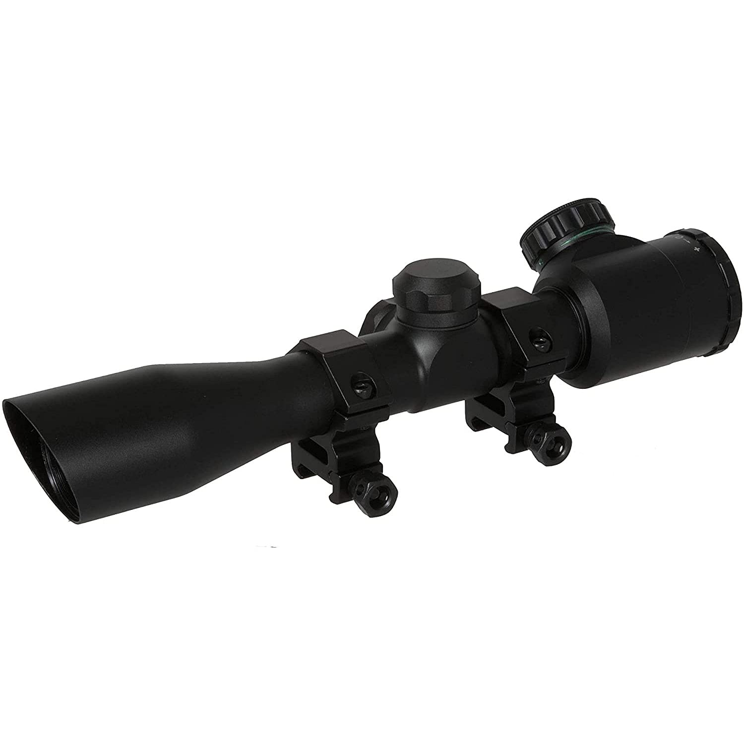 4x32mm TRUGLO Compact Crossbow Scope with Scope Rings Included| BDC / Rangefinder, Black