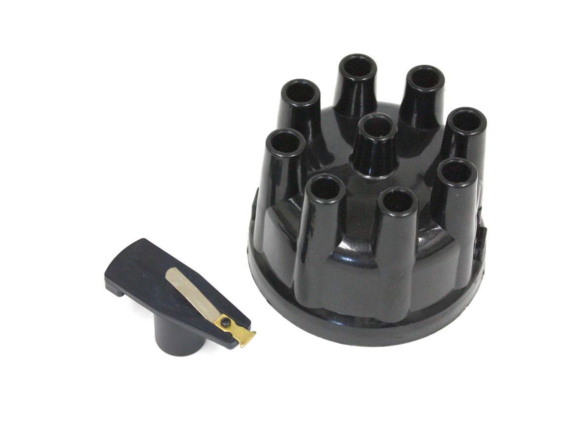 Pertronix D600703 Electronic Ignition Distributor Cap and Rotor Kit, 8 Cylinder, Compatible with Ford, Black