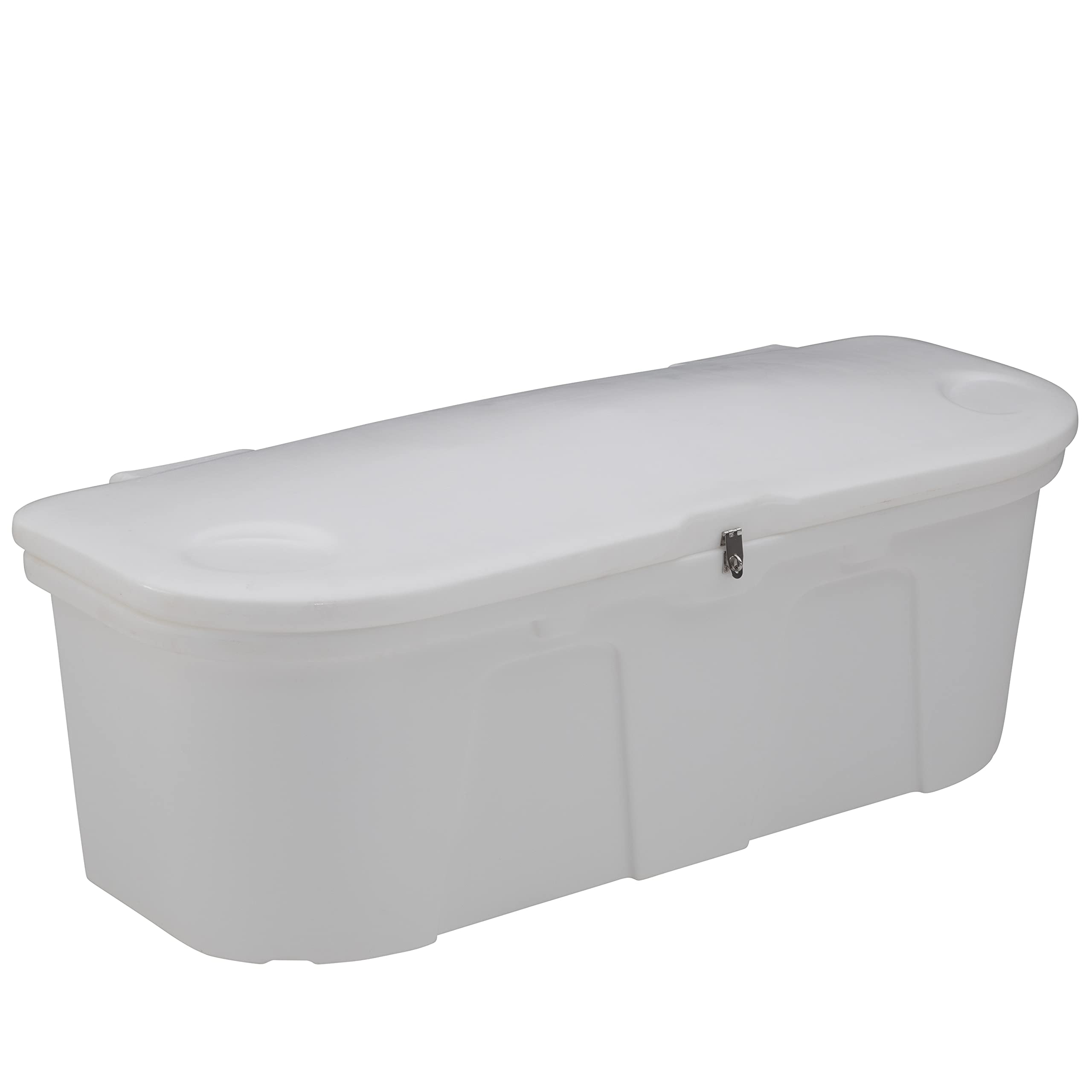 Dock & Patio Storage Box, Taylor Made Stow 'N Go Polyethylene – White (67.75" L x 27.75" W x 26" H) – Durable, UV-resistant construction, stainless steel lockable latch and hardware – 2020108529