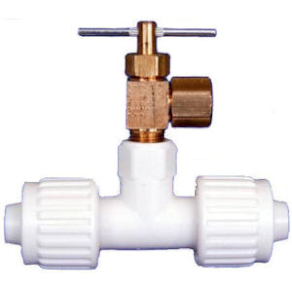 Elkhart Flair-It 6834 06834 PEX Ice Maker Tee - 1/2" PEX x 1/2" PEX x 1/8" FIP
