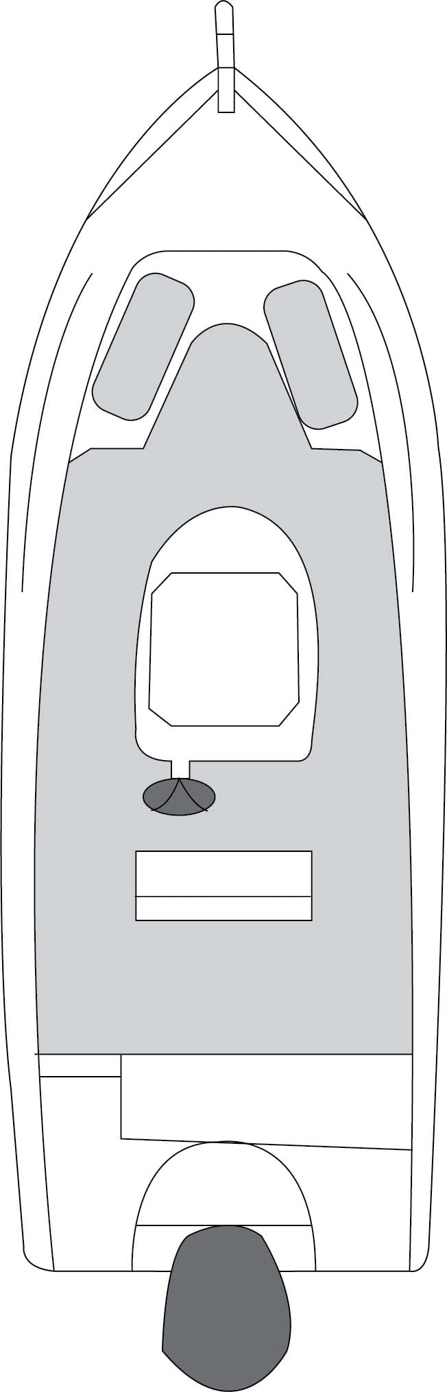Flex-Fit CSR 78011 Cover for V-Hull Fishing Boats - 17' to 19', Haze Gray