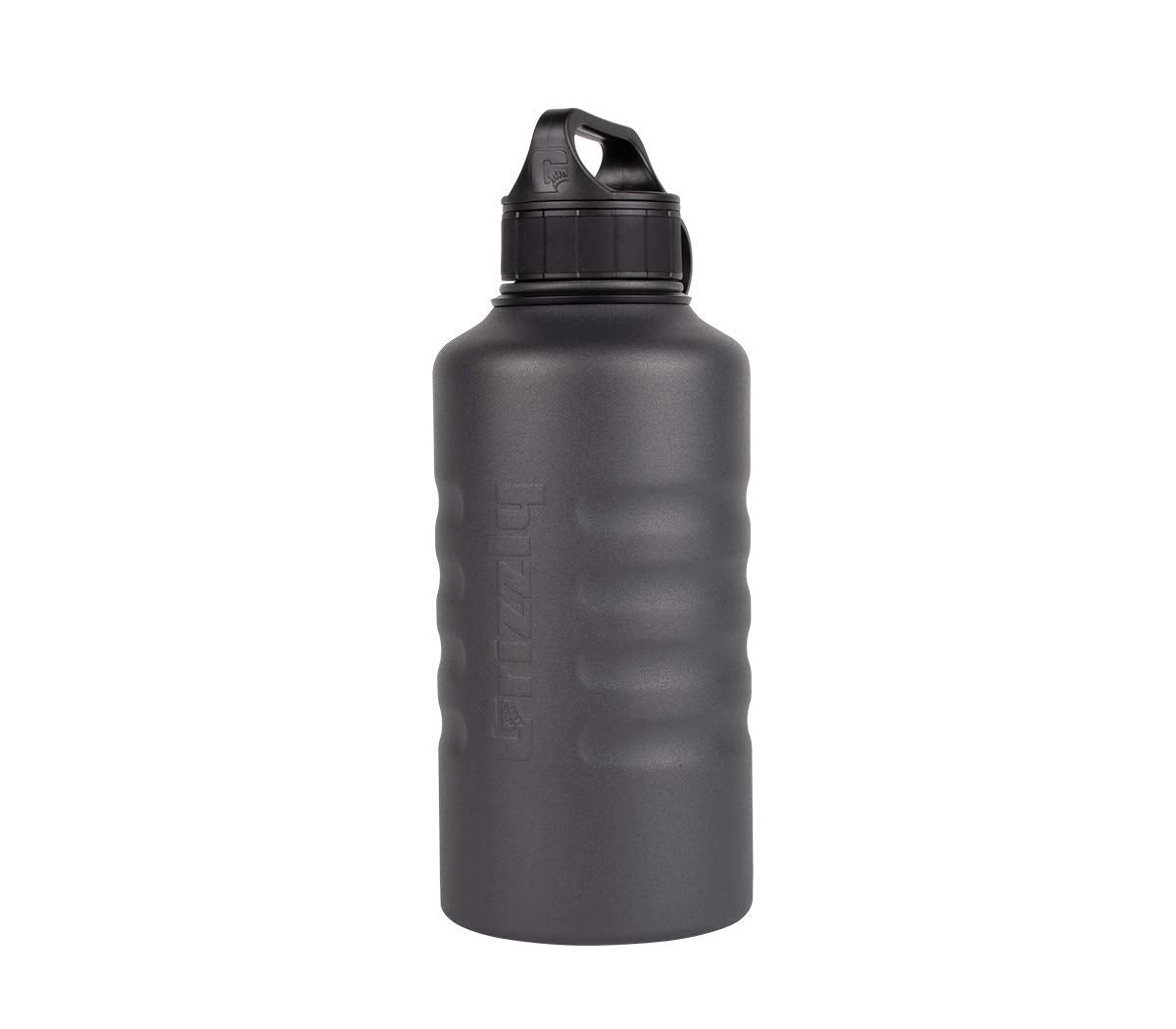 64 oz Grizzly Grip Water Bottle | Vacuum Insulated | Stainless Steel with Insulated Lid | For Gym Women Men Beach Camping Hiking Fishing Hunting Sports | Charcoal